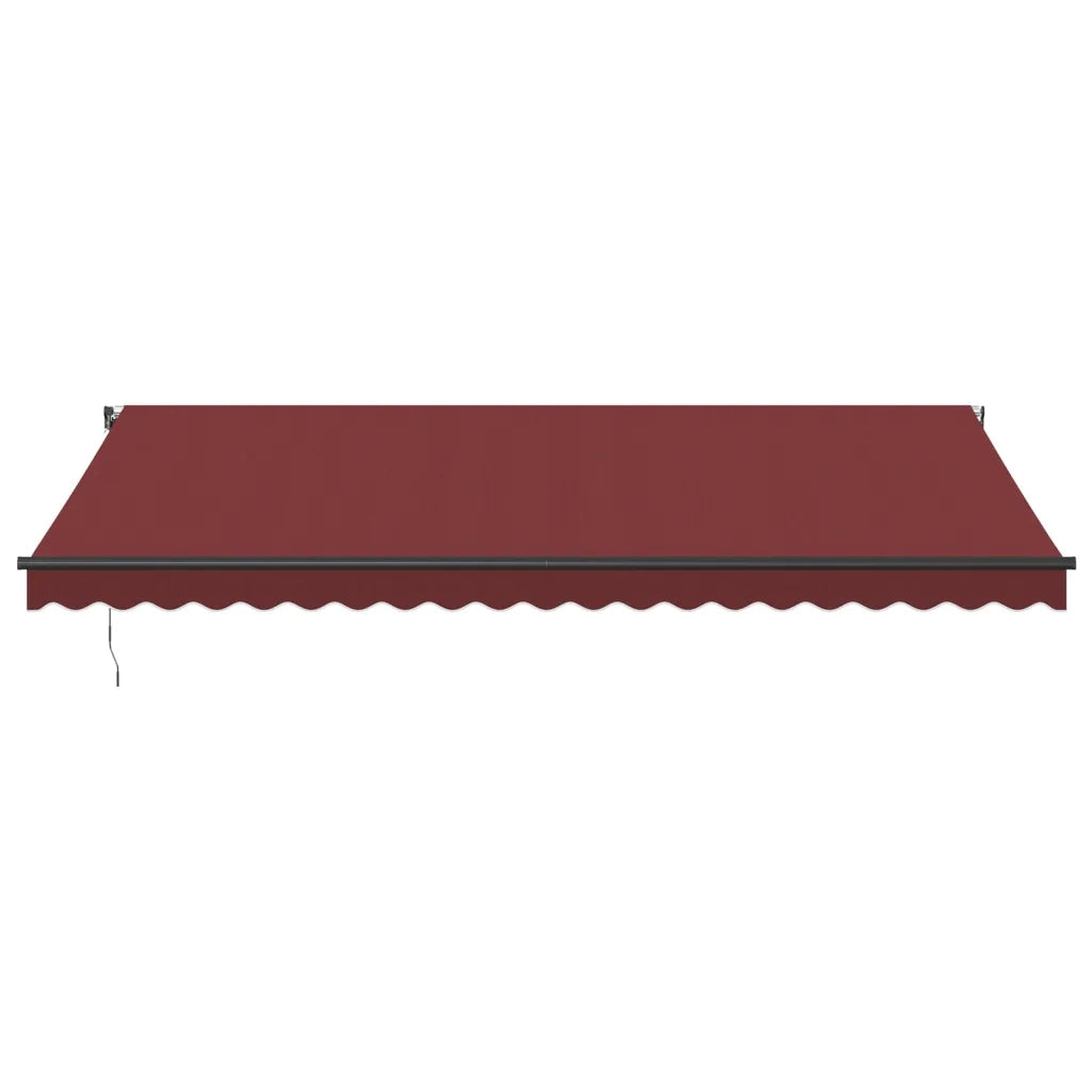 vidaXL Tenda da Sole Retrattile Manuale Bordò 500x350 cm