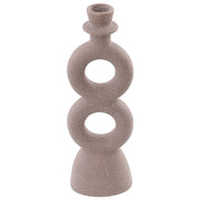 Candeliere porcellana beige 23 cm portacandele di design di forma curva decorazione accessori