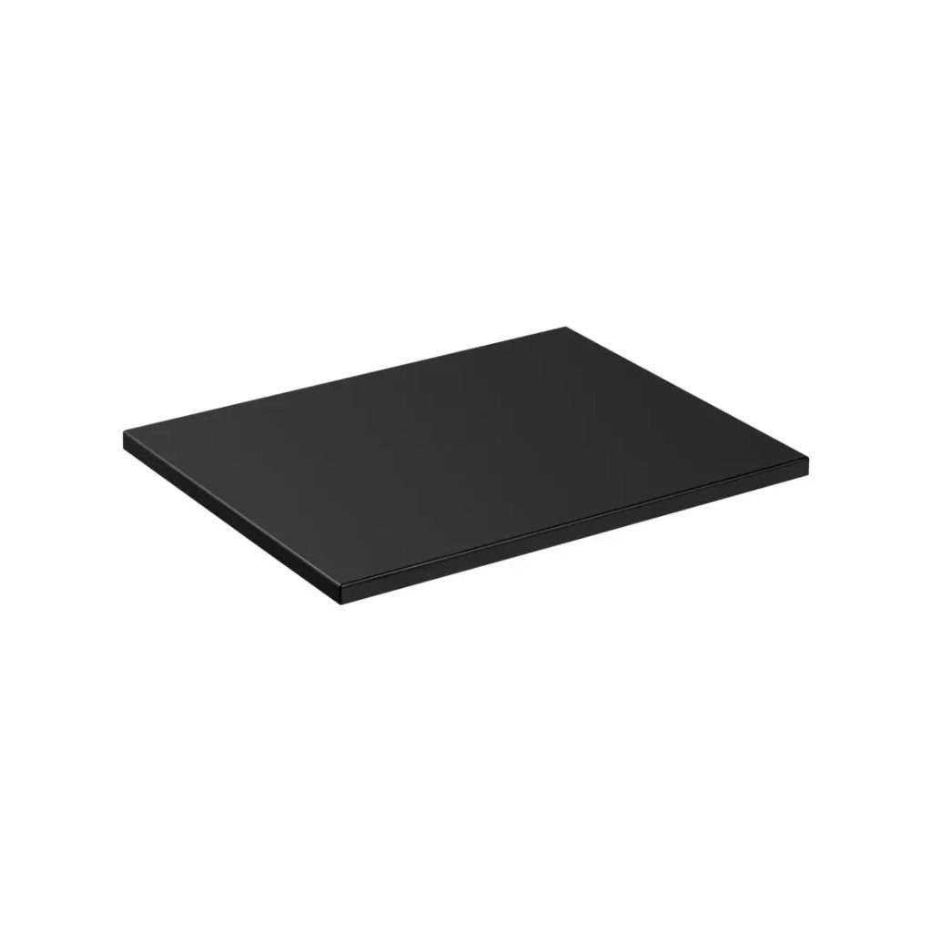 Piano lavabo NOXERA – 60 cm – Nero opaco – Per lavabo da appoggio – Finitura MDF e PVC