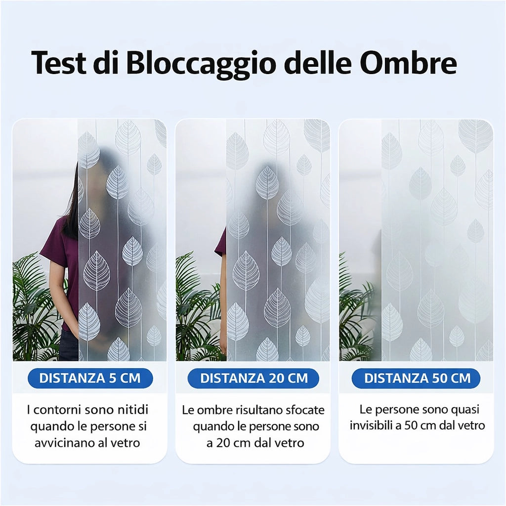 Pellicola Adesiva Vetri Privacy 45x200 cm Decorativa per Finestre e Porte 10110