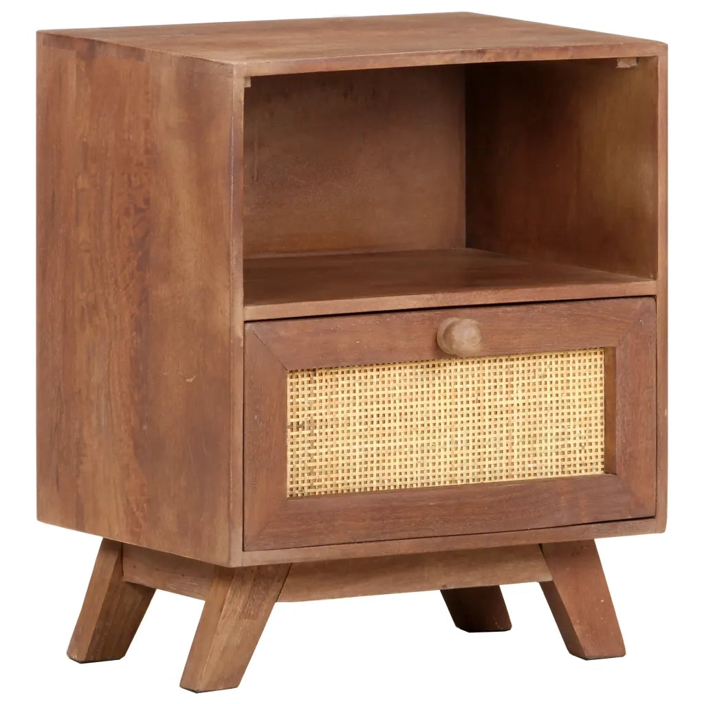 Comodino 40x30x50 cm in Legno Massello di Mango cod mxl 30130