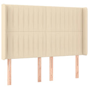 Testiera | Testata ad Orecchio Crema 147x16x118/128 cm in Tessuto