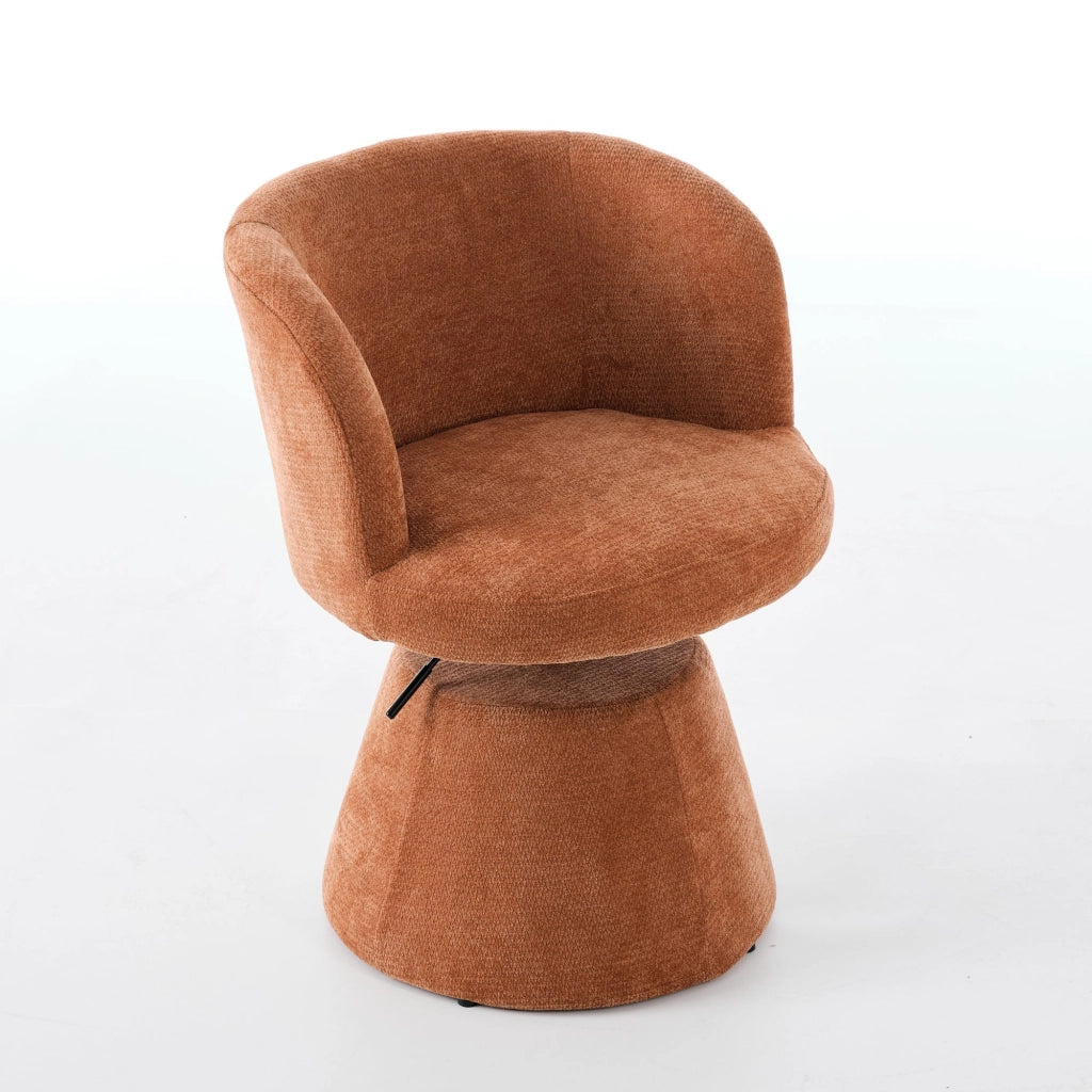Sgabello da Bar Regolabile Girevole 360¡ã ¨C MINIMAL ¨C Velluto Terracotta, Seduta Imbottita