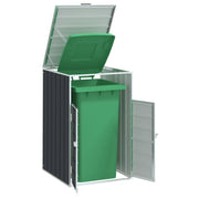 Copribidone Ruote Bidone Singolo Antracite 72x81x115 cm Acciaio 4006173