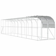 Gabbia per Polli Contro il Muro Argento 1000 x 200 x 215 cm 3434744