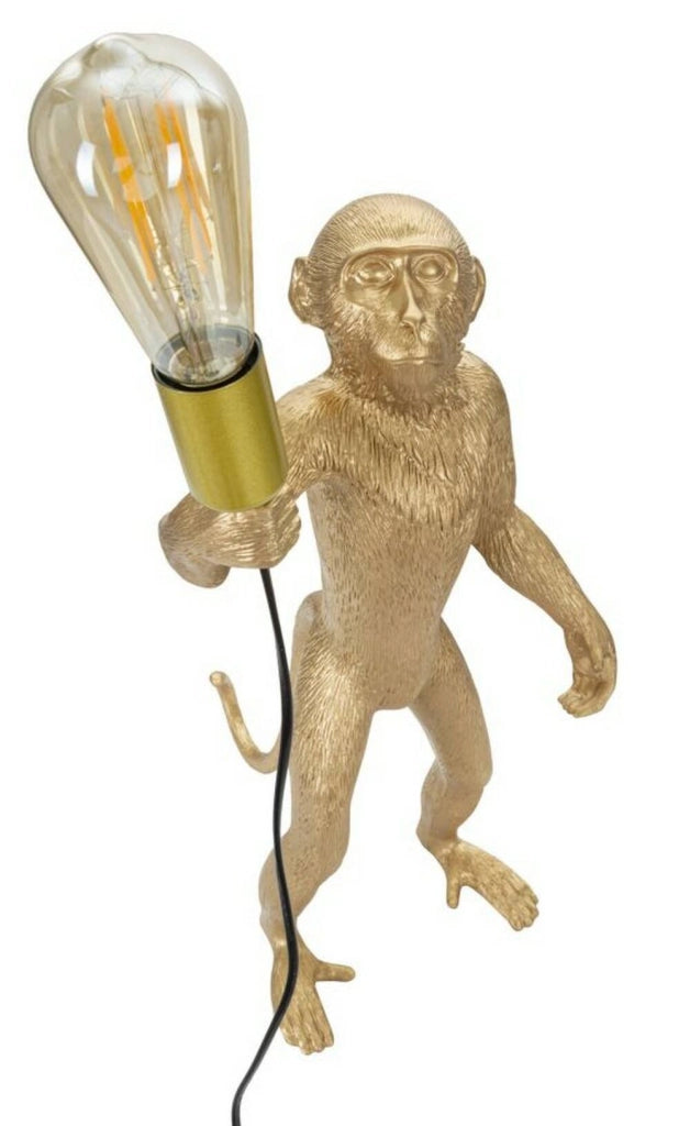 Lampada da tavolo Piet, Luce da scrivania, Luminaria da ufficio, Lampada da lavoro, 26x34 h55 cm, Oro