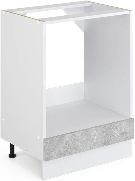 Mobile per forno da incasso R-Line, Calcestruzzo, 60 cm senza piano di lavoro, per la libera combinazione all'interno di sistemi cucina modulari