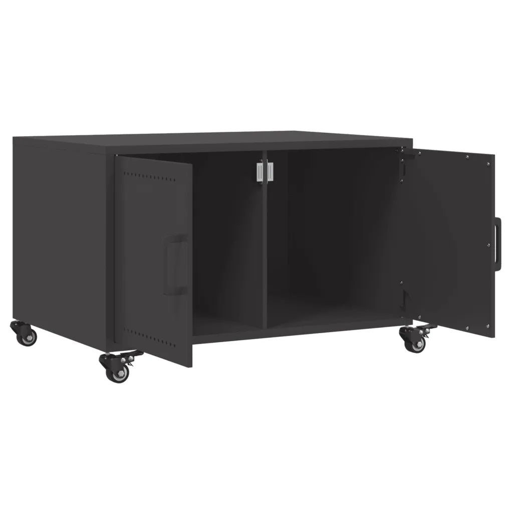 Tavolino da Salotto Nero 100,5x39x72 cm in Acciaio 846686