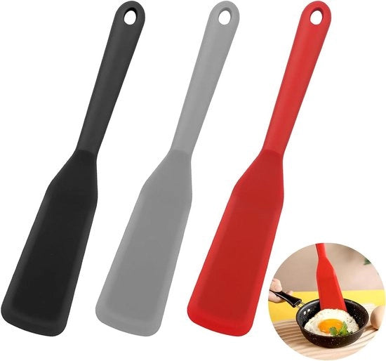 Set di Spatole in Silicone a 3 pezzi, Resistente al Calore, per Frittate e Cottura Profonda - Set a 3 pezzi