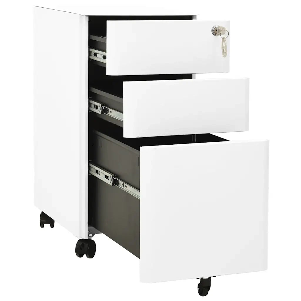 Schedario Mobile Bianco 30x45x59 cm in Acciaio CFW1345486