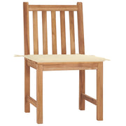 Sedie da Giardino 2 pz | Sedie da Esterno con Cuscini in Legno Massello di Teak