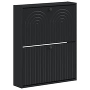 Mobiletto per Scarpe da Muro ALKMAAR 71 x 17 x 86 cm Nero 896196