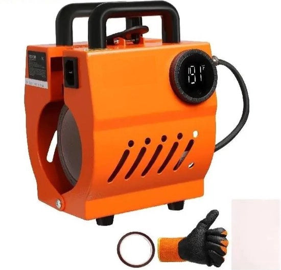 Mini Persatrice per Ceramica - Caldaia per Ceramica - Stampante Automatica - Persatrice per Bicchieri di Cermica - Caldaia per Bagni - Colore Arancione - Facile da Ripiegare