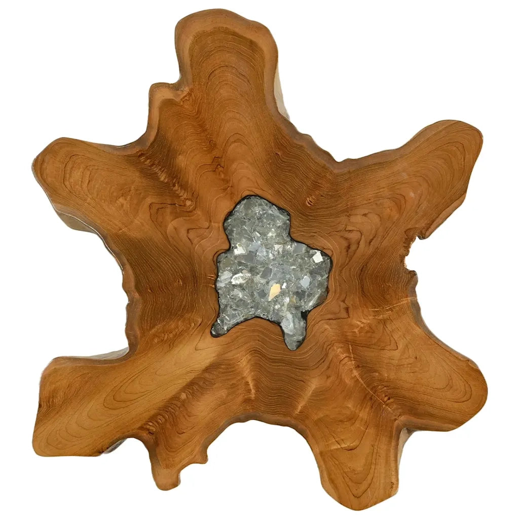 Tavolino da salotto | Tavolino da caff¨¨ | Tavolino da Soggiorno 70x45 cm Legno Massello Teak e Poliresina