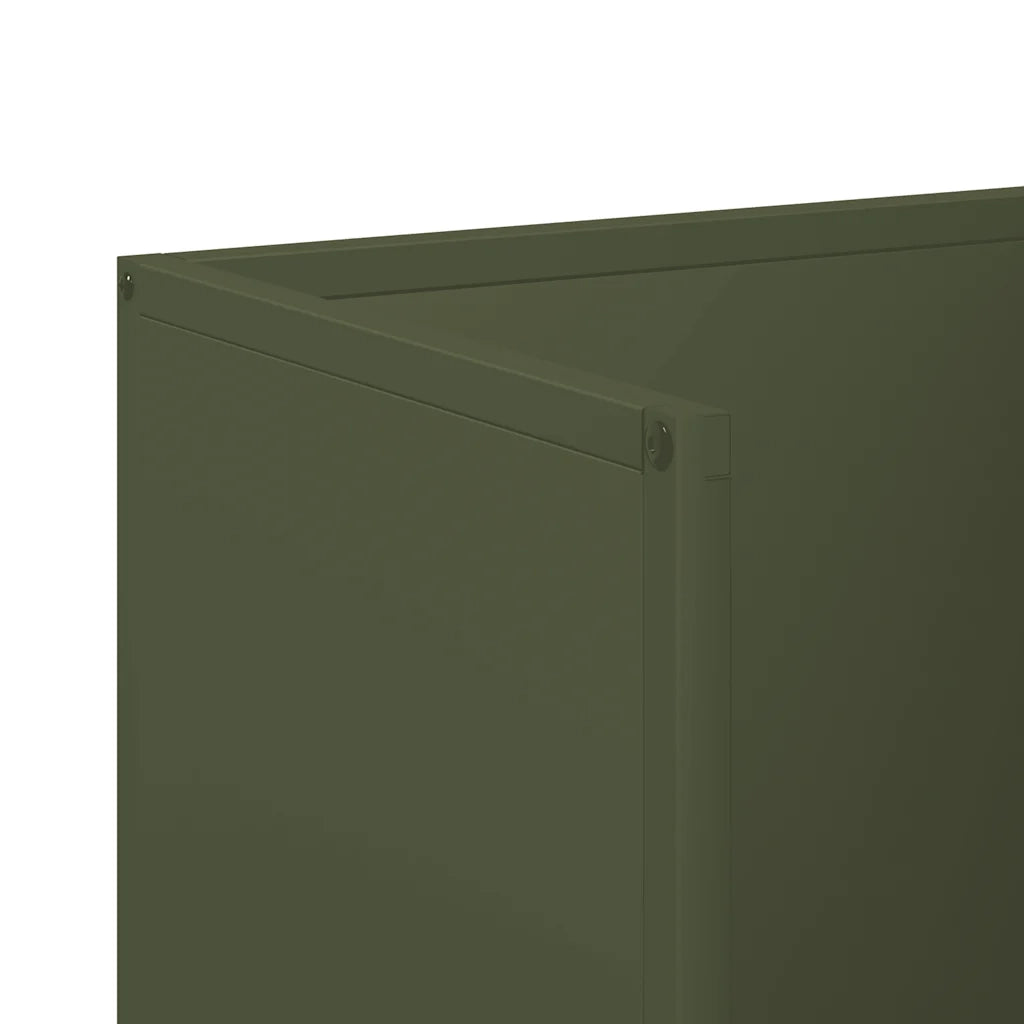 Rastrelliera per Legna da Ardere Verde Oliva 40x30x80 cm 864190