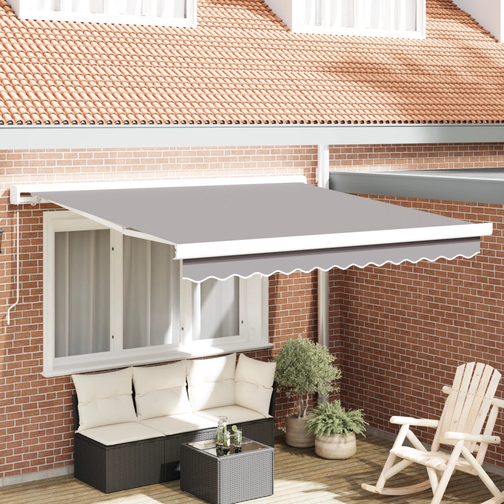 Tenda Retrattile Manuale Grigia Chiara 300x250 cm