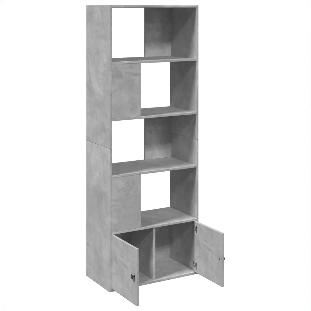 Libreria Grigio Cemento 70x36x189 cm in Legno Multistrato 3295320