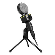 Trade Shop - Microfono A Condensatore Da Tavolo Audio Qy-930 Con Supporto Treppiede Pc Laptop -