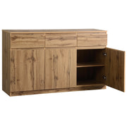 Credenza con 3 ante e 3 cassetti; ripiani regolabili; sistema antiribaltamento; per soggiorno e sala da pranzo; 135 × 40 × 81 cm