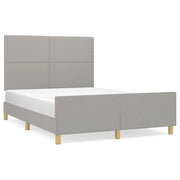 Letto matrimoniale | Letto per adulti | Giroletto senza Materasso Grigio Chiaro 140x200 cm Tessuto