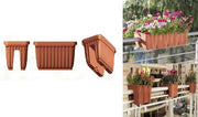 Balconiera doppia dorica colore terracotta 50 cm