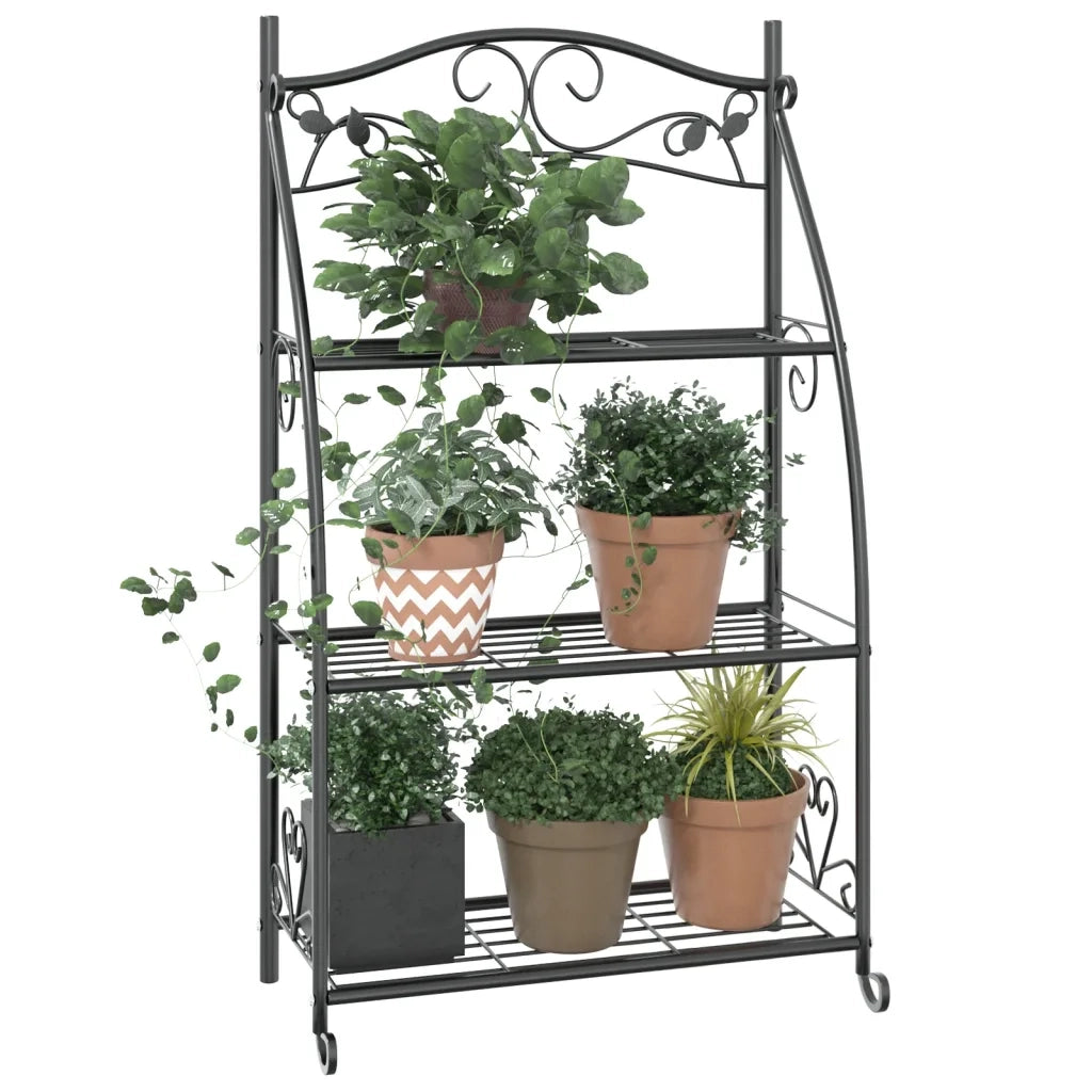 Fioriera | Cassetta per fiori | Vaso Nera 56x30x96cm in Acciaio