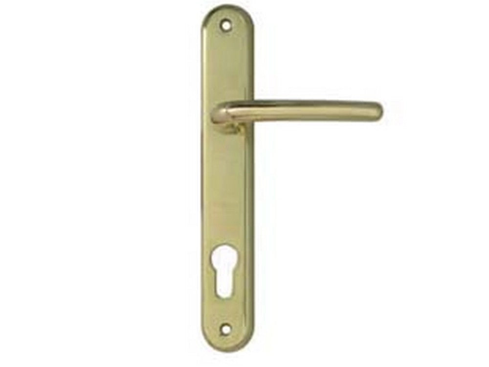 1paio maniglia vega placca foro yale zama finitura ottone lucido mm90 foro cod:ferx.fer148061