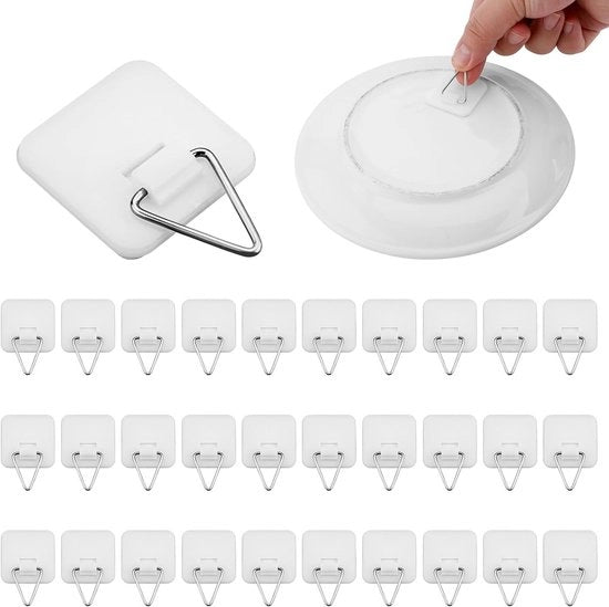 30 Pezzi di Spine per Parete Invisibili per Piatti, 3.2 cm Piccoli Appigli Decorativi per Parete, Ideali per Foto e Decorazione di Parete