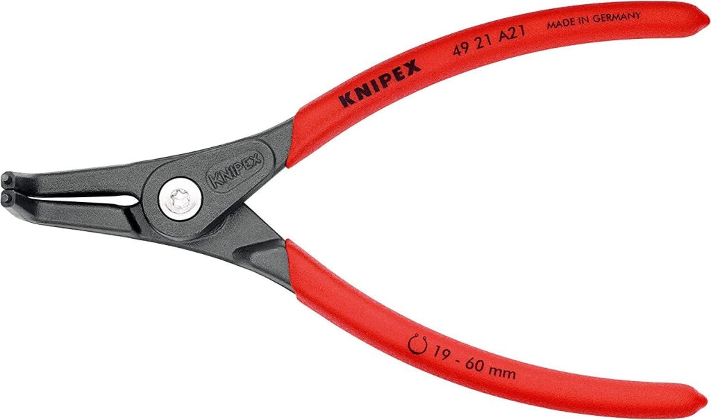 Knipex 49 21 A41 Pinze per Anelli di Sicurezza Esterni 90° Lunghezza 305 mm Materiale Acciaio al Cromo Vanadio colore Rosso