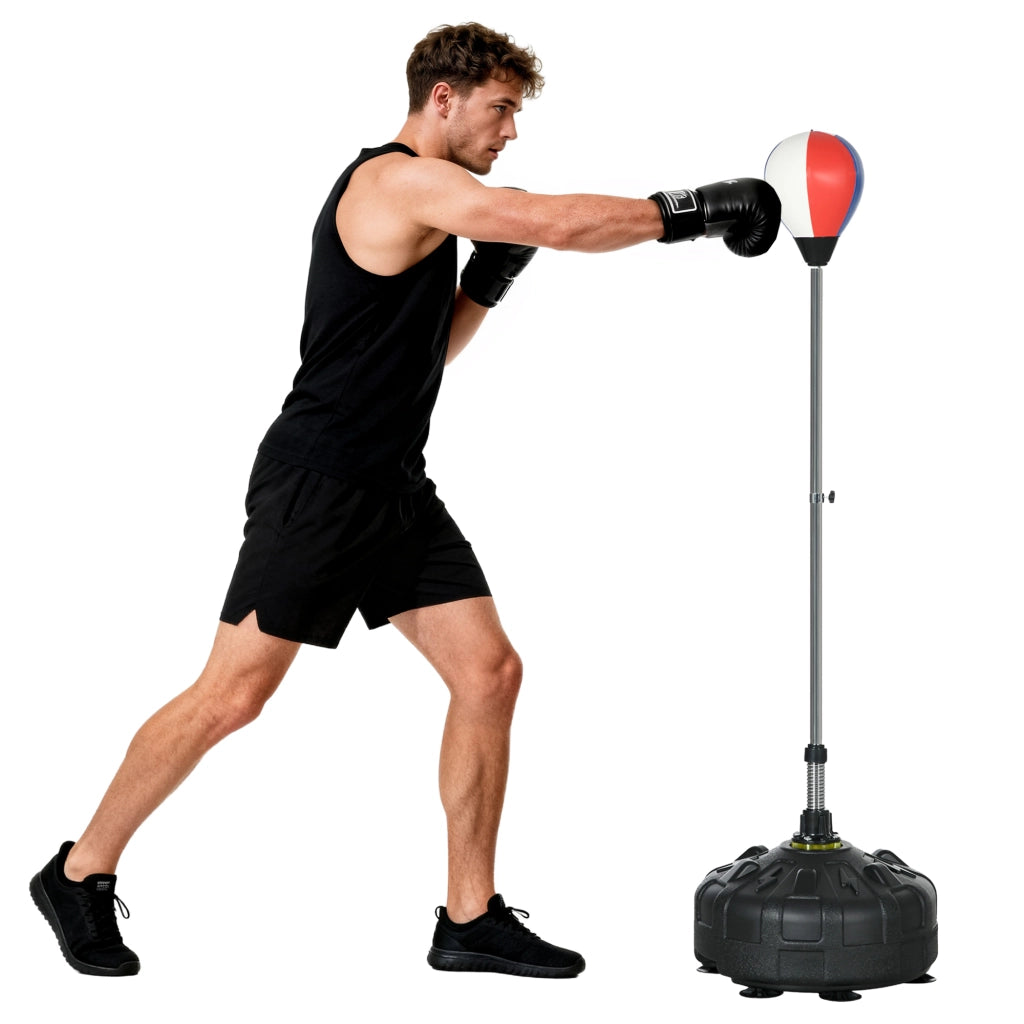 Sacco da boxe su piede con base zavorrata ¨C zephmum ¨C 48x48x147 cm nero
