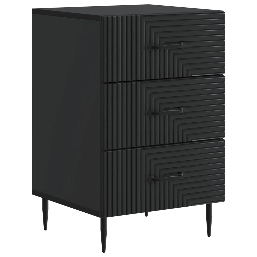 Armadio da Notte Nero 43 x 41 x 66,5 cm Legno ingegnerizzato 894786
