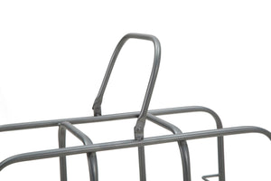 Porta Bottiglie Rack Quadrato 9 Posti 40x23x47,5 cm in Ferro Grigio