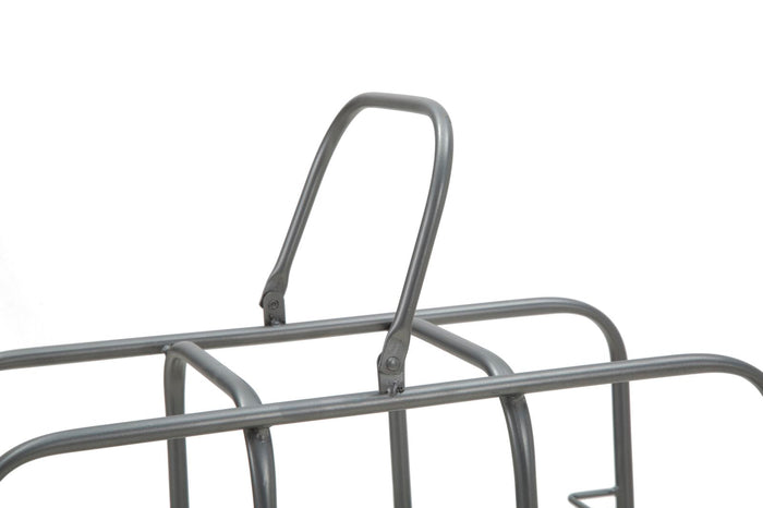 Porta Bottiglie Rack Quadrato 9 Posti 40x23x47,5 cm in Ferro Grigio