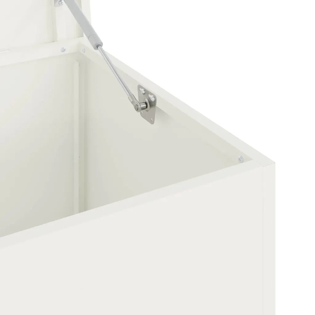 vidaXL Scatola di Stoccaggio Esterno Bianco 100 x 50.5 x 50 cm