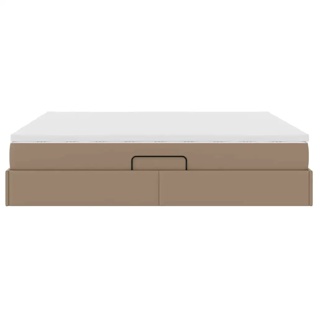 Letto con contenitore e materasso Cappuccino 180 x 200 cm