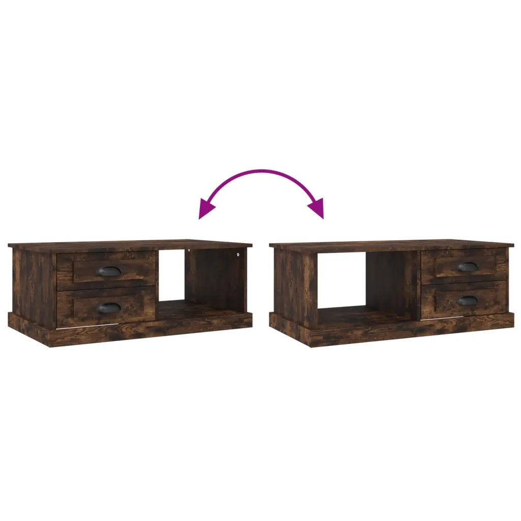 Tavolino da salotto | Tavolino da caff¨¨ | Tavolino da Soggiorno Rovere Fumo 90x50x35 cm Legno Multistrato