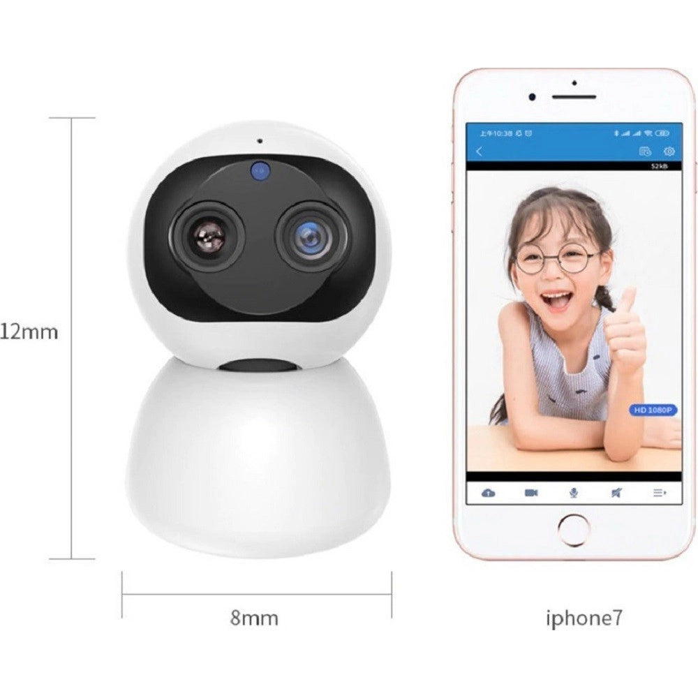 Trade Shop - Telecamera Di Sorveglianza Intelligente Ip Wifi 2k Hd 8 Led A Infrarossi Q-s2099 -