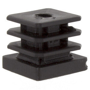 PUNTALE ALETTATO 35X35 MM FORATO 10MA PLAST NERO- 25,0 pz