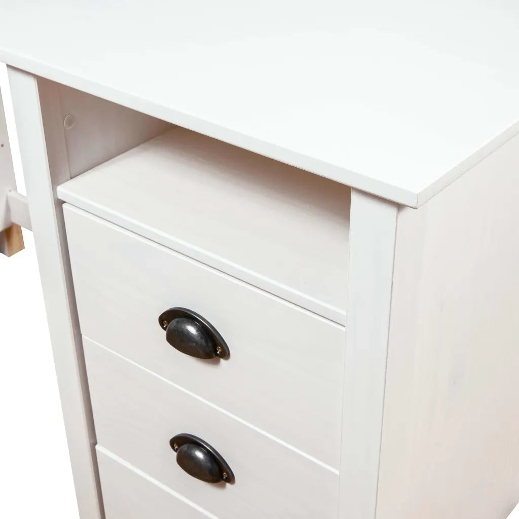 Scrivania Hill Range Bianca 150x50x74 cm in Massello di Pino cod mxl 68500