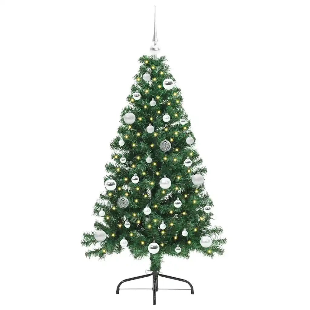 Albero di Natale | Decorazioni natalizie artificiale con luci integrate Verde 150 cm