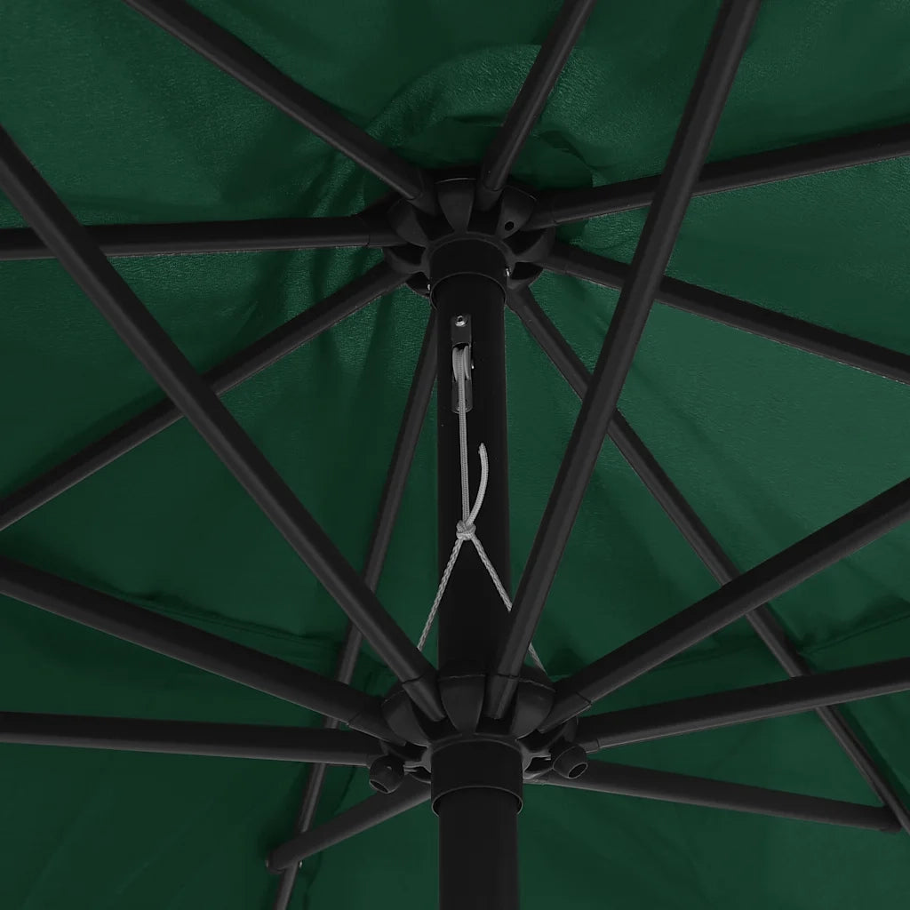 Ombrello | Parasolne da Giardino con Palo in Metallo 390 cm Verde