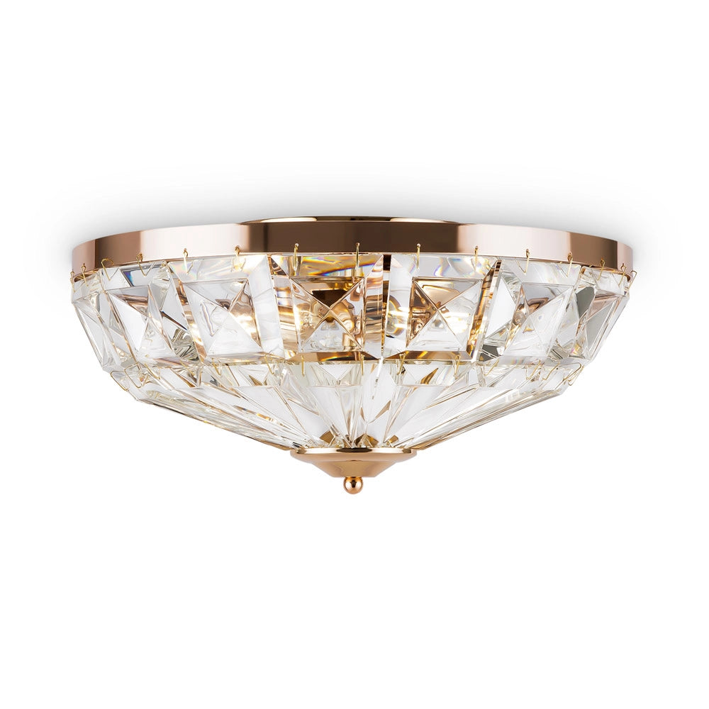 Maytoni plafoniera contemporanea Facet 4 luci E14 oro metallo vetro