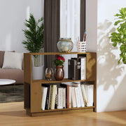 Libreria/Divisorio Ambrato 80x25x70 cm Legno Massello di Pino 814052