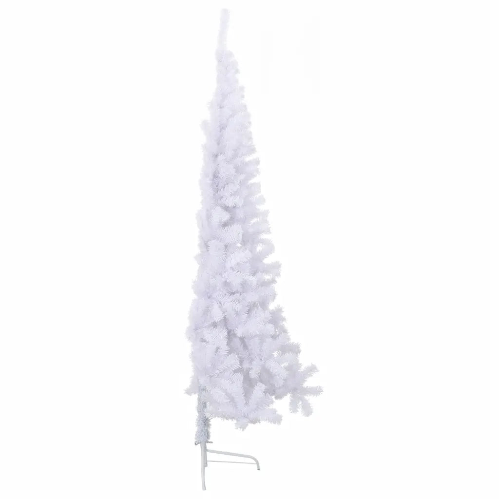Albero di Natale Artificiale Metà con Supporto Bianco 240cm PVC 328421