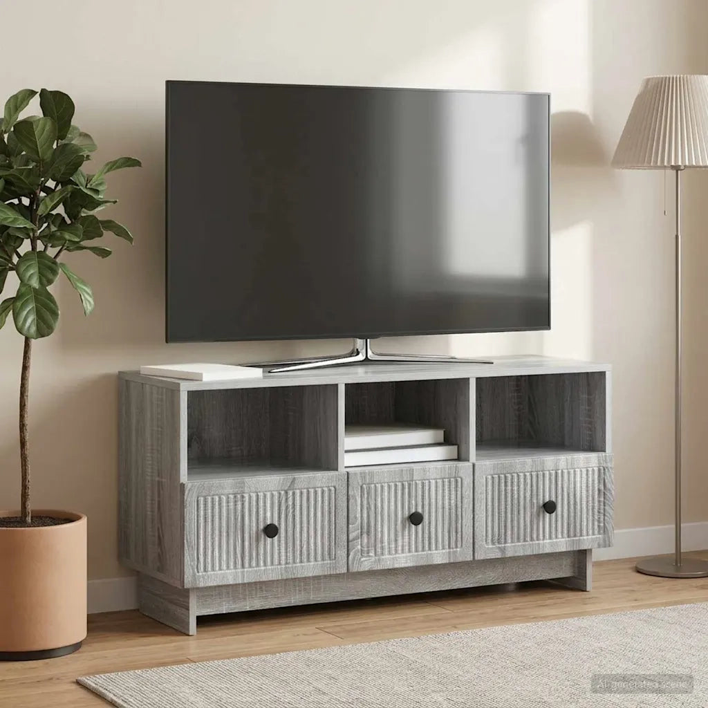 Mobile TV Grigio Sonoma 102 x 34,5 x 50 cm Legno ingegnerizzato 893991