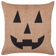 Cuscino Decorativo Velluto Beige 45 x 45 cm Quadrato Moderno Accessori Decorativi Per Halloween