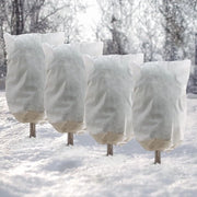 Set da 4 pezzi di protezione invernale per piante, sacco di protezione invernale per piante in vaso con cordino, telo di protezione contro gelo, gelo e insetti, dimensioni 60 x 80 cm, riutilizzabile.