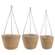 Cesti per piante in erba marina 3 pcs Naturale Ø26 x 19 cm 42012249