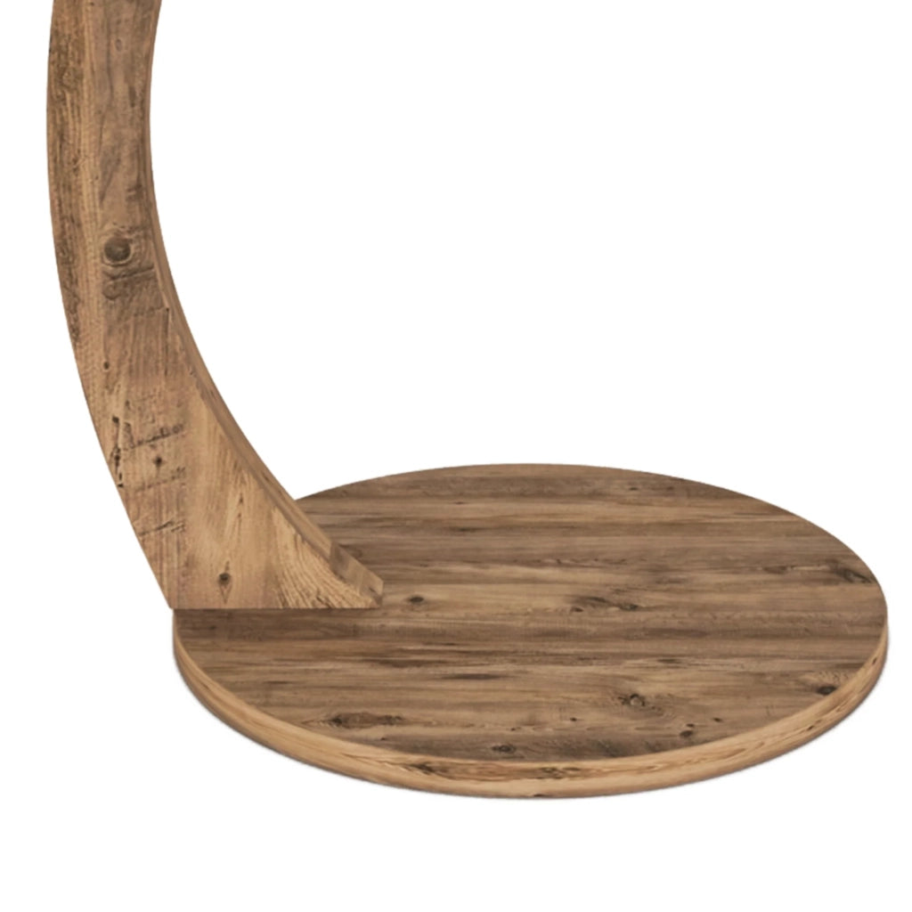 Tavolino rotondo con ruote 56 x 38 cm effetto legno 03_0008665