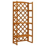 Fioriera con Traliccio Arancione 60x30x140 cm Massello di Abete cod mxl 64368